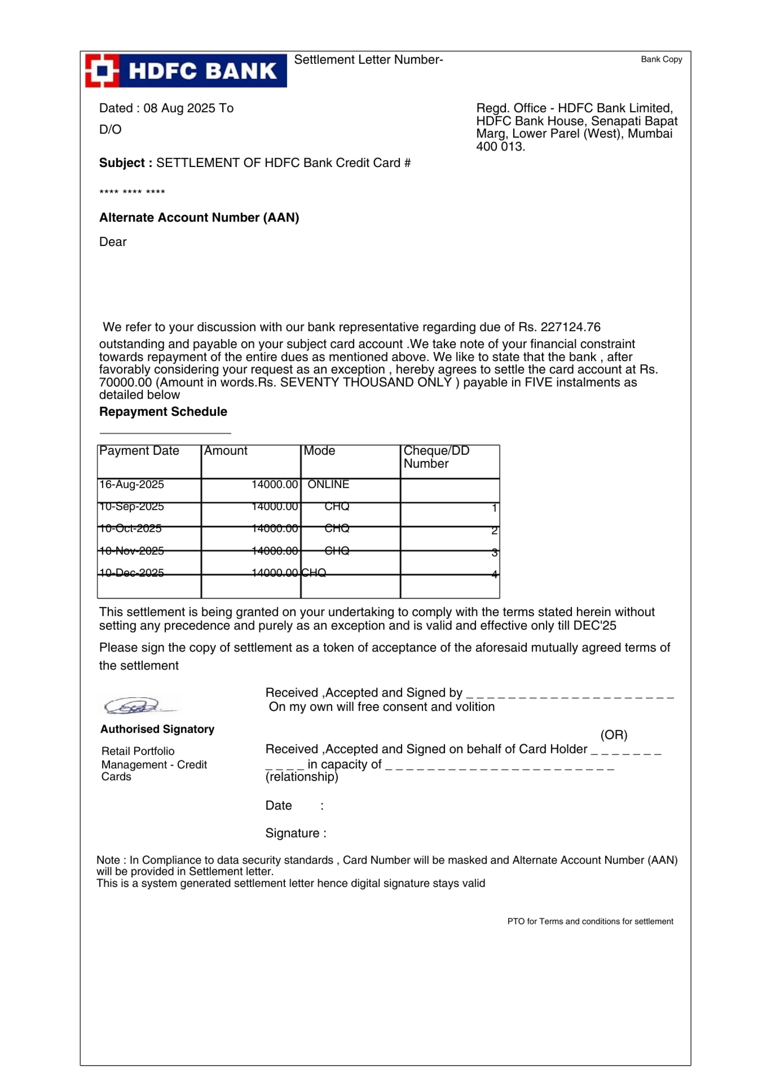 Settlement Letter 10