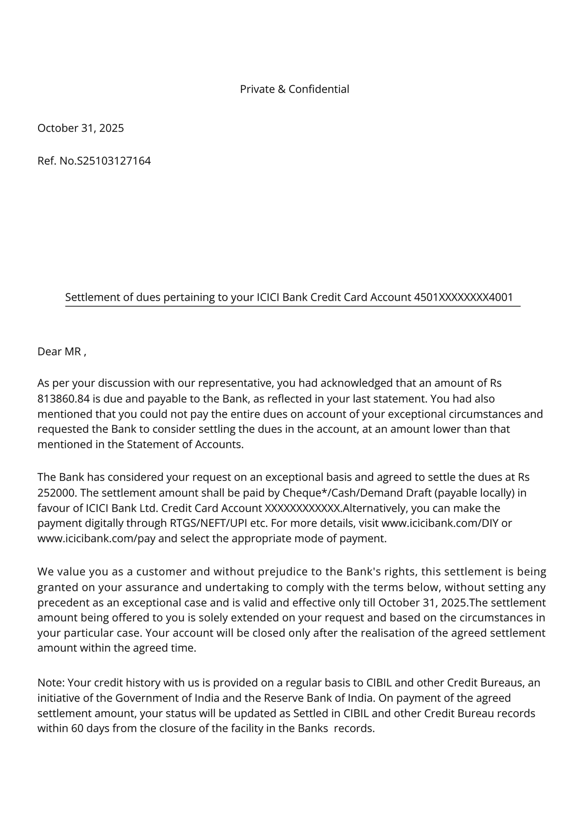 Settlement Letter 11