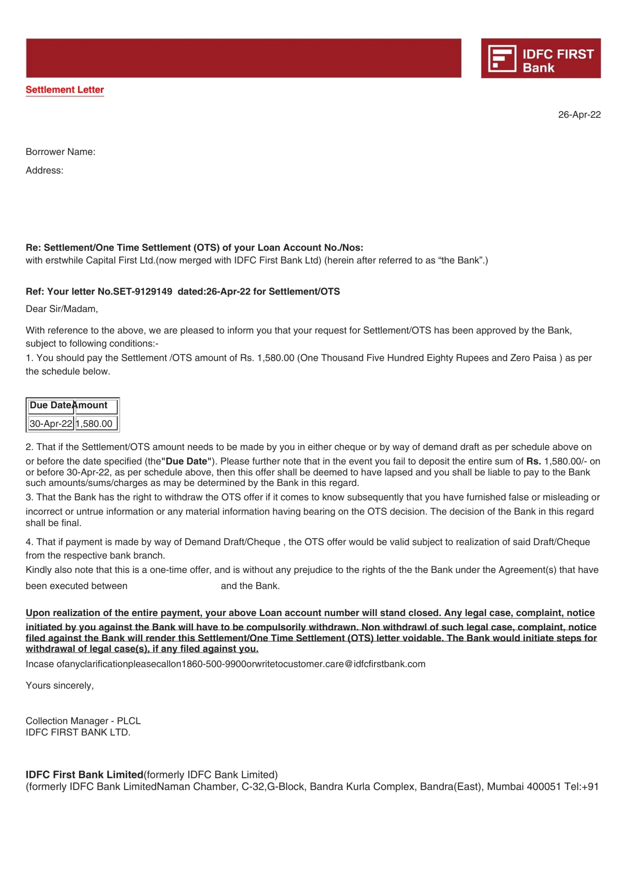 Settlement Letter 4