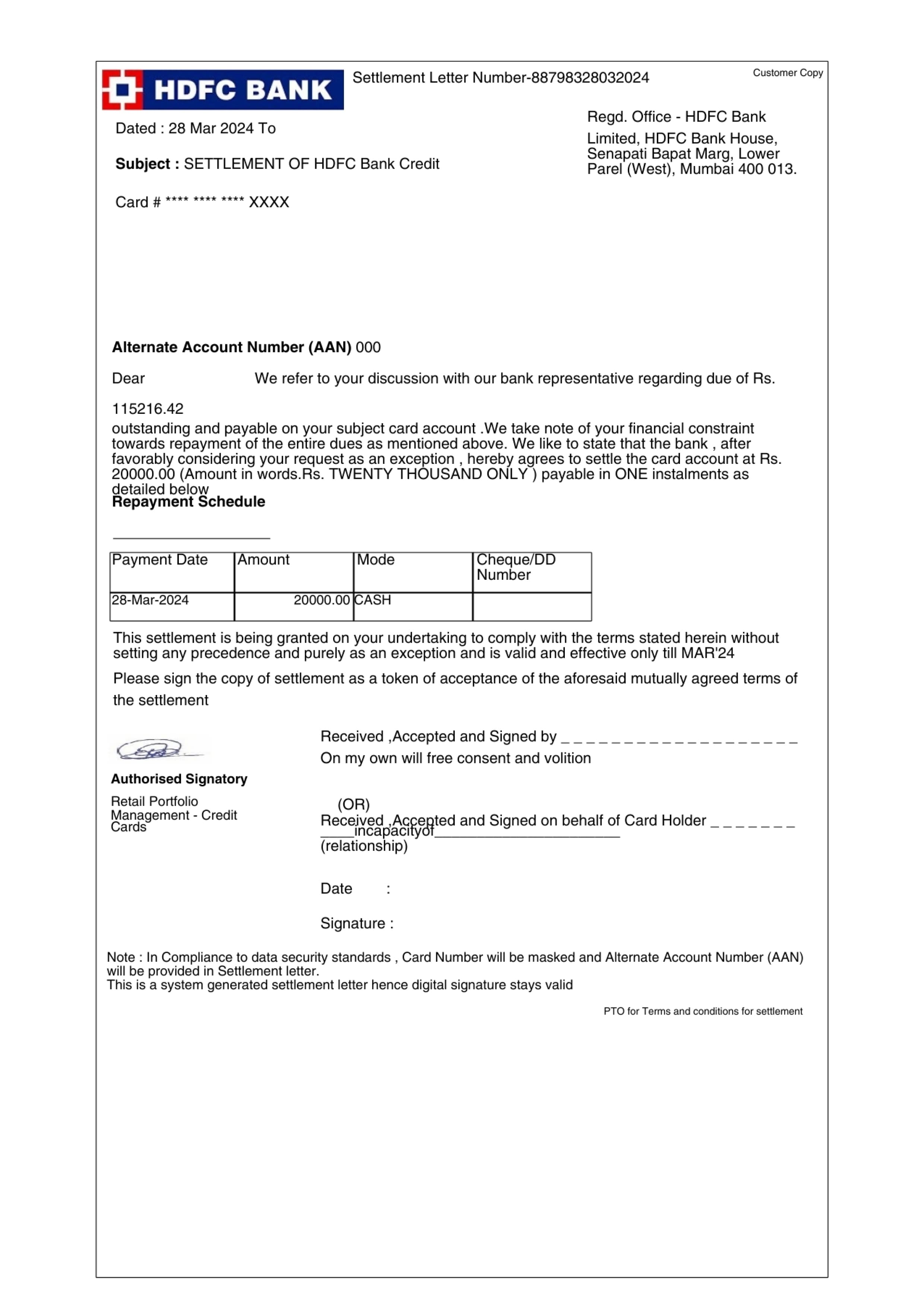 Settlement Letter 7