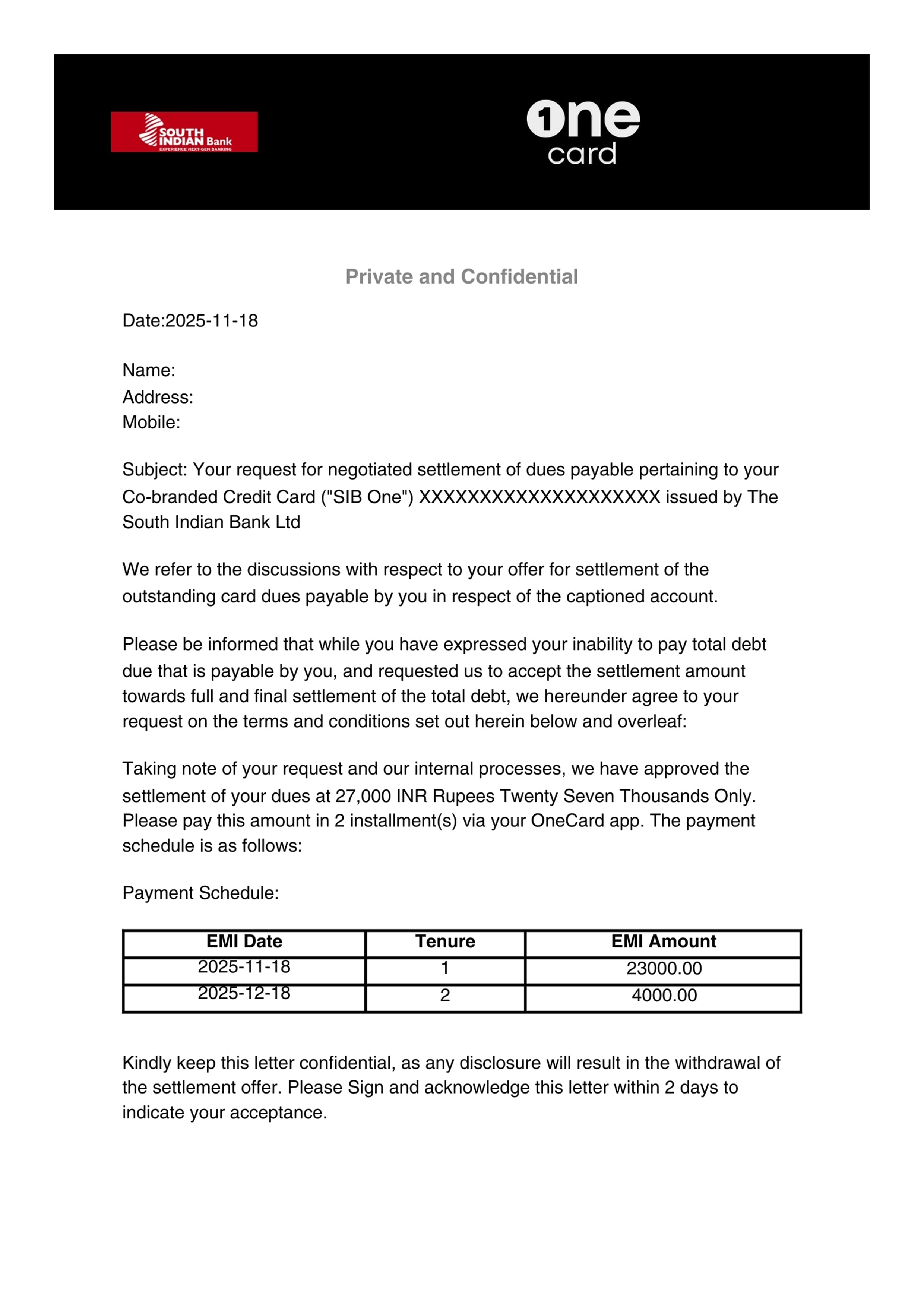 Settlement Letter 8
