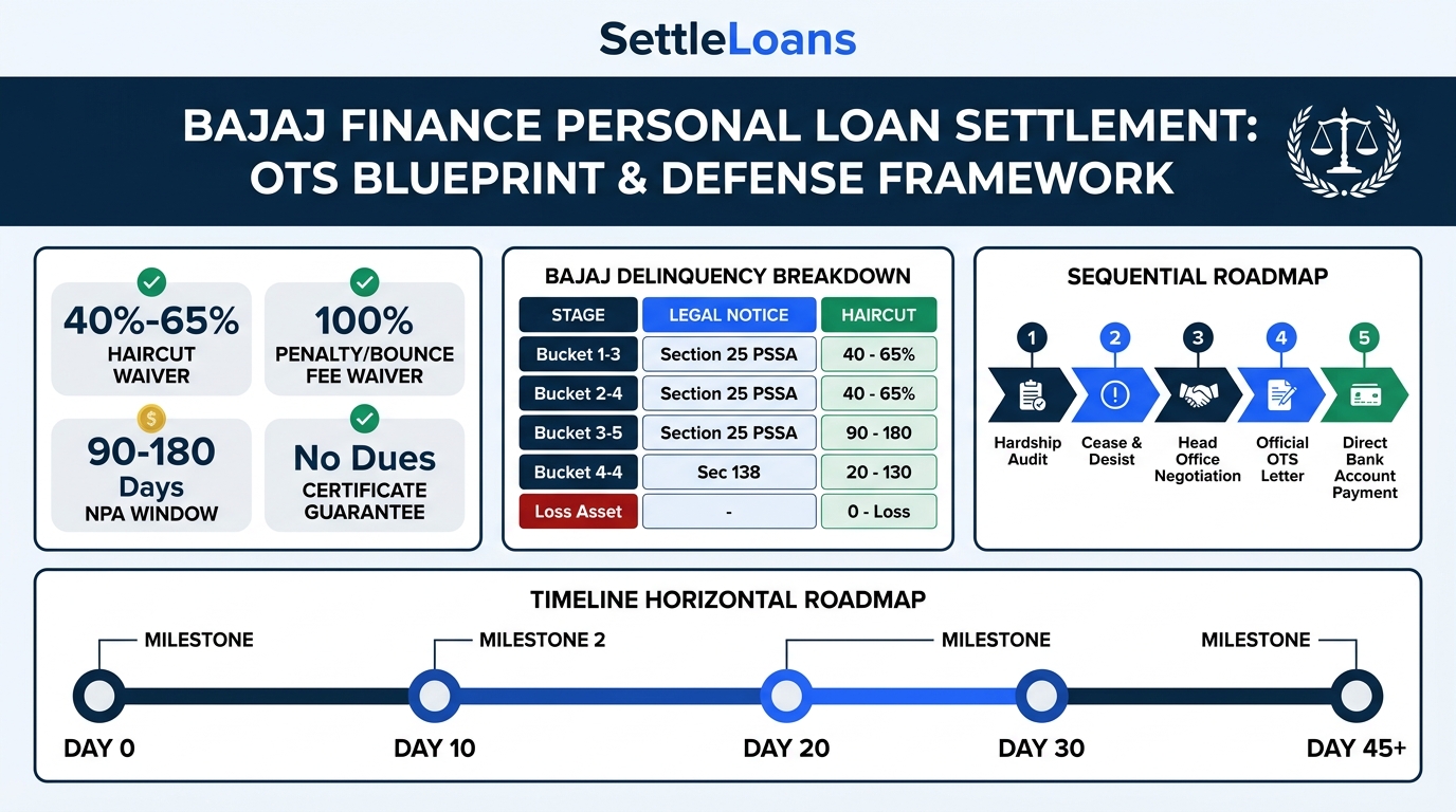 Bajaj Finance Personal Loan Settlement Summary Infographic