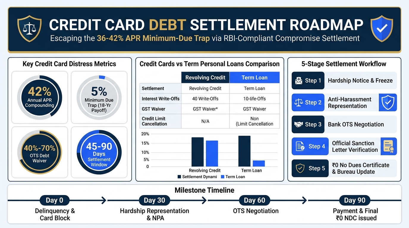 Credit Card Debt Settlement Summary Infographic